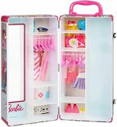 Klein toys Barbie-kledingkoffer - kledingrekken en -legplanken - incl. accessoires- meerkleurig