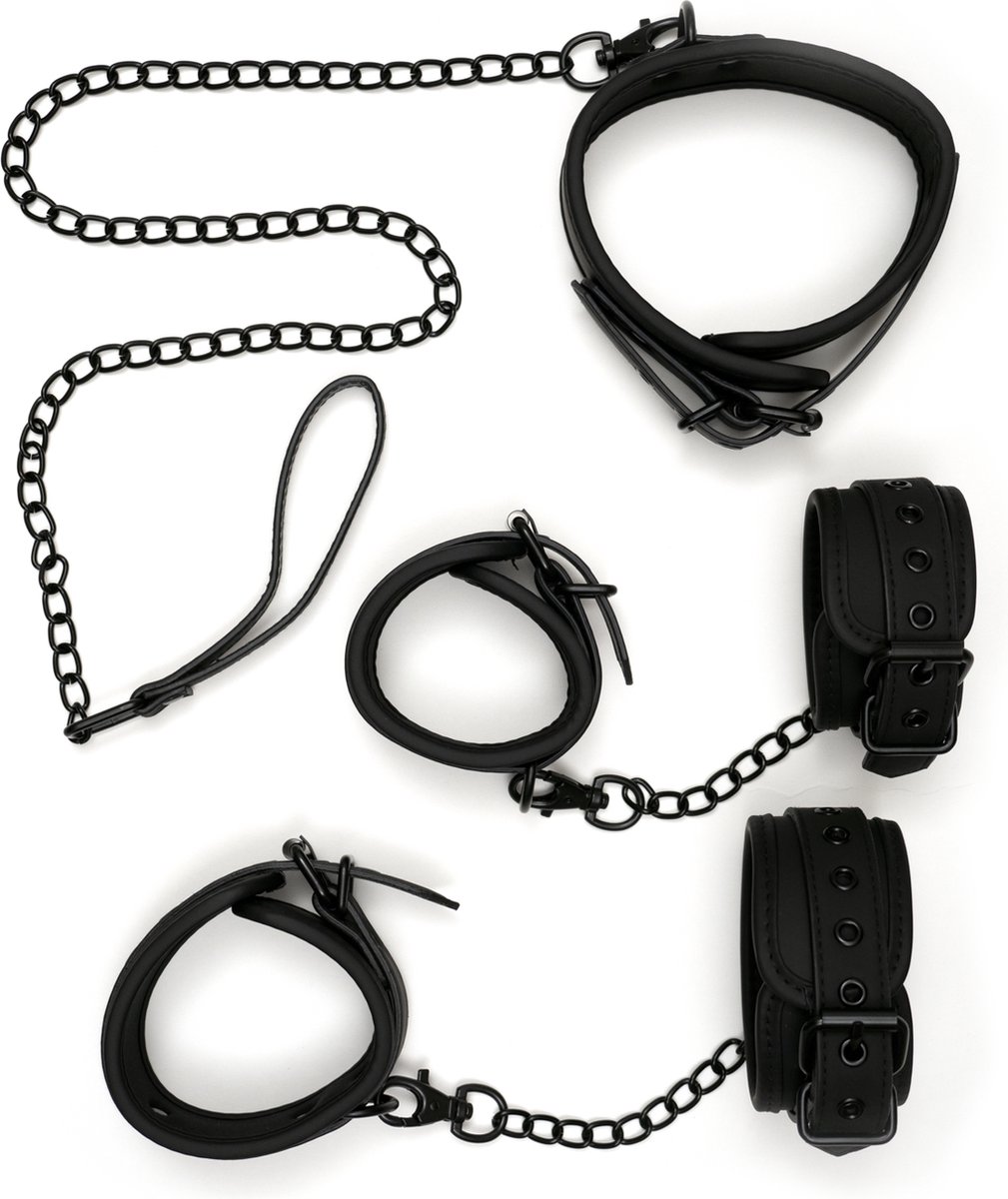 Goedkoopste Flex BDSM Kit 3 (3stk.) - Halsband - Enkelboeien - Handboeien Flex Bondage - BDSM - Seksspeeltjes - Koppels