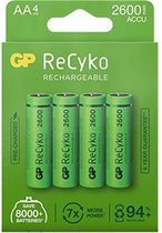 GP ReCyko Oplaadbare AA batterijen 2600 mAh - 4 stuks