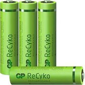 Piles rechargeables GP ReCyko + AAA 950 mAh - 4 pièces