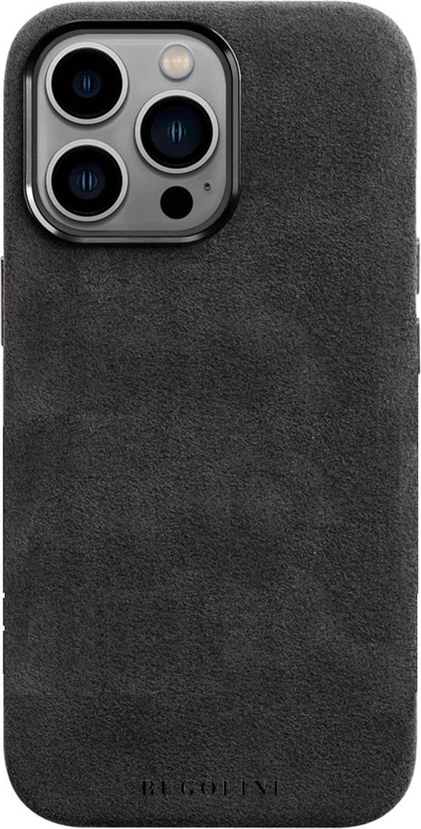 BUGOLINI Itachi - Magnetische Alcantara Case Hoes Geschikt voor iPhone 13 Pro Max - Backcover - 9002 Alcantara Italy
