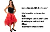 Luxe Petticoat schuin aflopend rood - Carnaval thema feest festival dansen party optocht fun