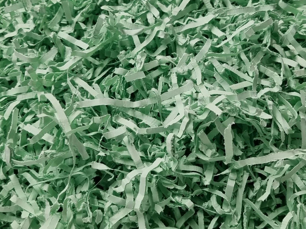 Papiersnippers | kleur Golfgroen - No. 1777 | Gekleurd vulmateriaal voor o.a. cadeauverpakkingen, cadeaumanden en brievenbusdoosjes | 1200 gram | decoratief opvulmateriaal