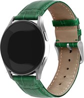 Strap-it Leren crocodile bandje - geschikt voor Xiaomi Mi Watch / Xiaomi Watch S1 / Watch S1 Pro / Watch 2 Pro - Active - groen