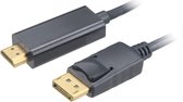 Câble adaptateur actif Akasa 4K@60Hz DisplayPort vers HDMI , 1,8 mètre, *DPM, *HDMIM