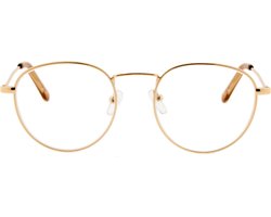 Noci Eyewear Leesbril SCG018 Goldy +1.00 - Rond metaal frame - Goudkleurig