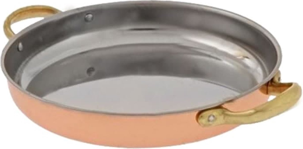 Koperen pan met handvatten, 16 cm