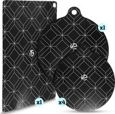 W&Z® Inductie Beschermer Set – Afdekplaat voor Kookplaat – Inductie mat – Onderzetter - Rond - Rechthoek - 6 stuks