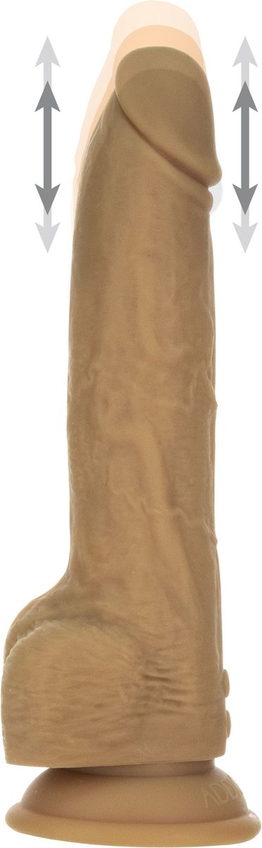 Naked Addiction - Thrusting Dong met Afstandsbediening 9 Inch Caramel