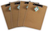 4x Presse- Presse-papiers - Presse- Presse-papiers B4 - Presse- Presse-papiers bois B4 39 x 28 x 0,3 cm