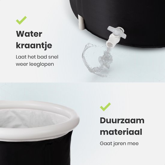 Lagoon® IJsbad 75CM - Met Relaxing Giftset - Opvouwbaar & Inklapbaar Spa Bad - IJsbad - Opblaasbad - Dompelbad