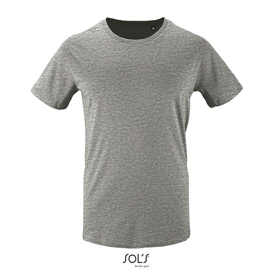 SOL'S - Milo T-Shirt - Grijs - 100% Biologisch Katoen - XL
