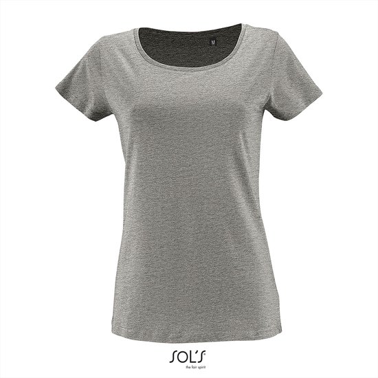 SOL'S - Milo T-Shirt dames - Grijs - 100% Biologisch Katoen - M