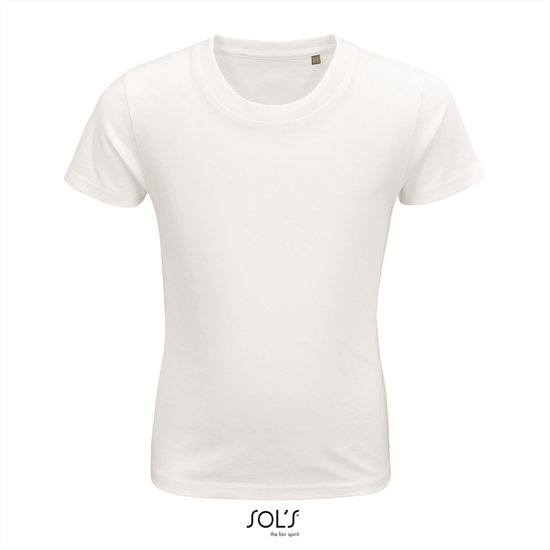 SOL'S - Pioneer Kinder T-Shirt - Wit - 100% Biologisch Katoen - 98-104