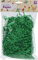 Decoratie paasgras crepe papier - groen - 50 gram