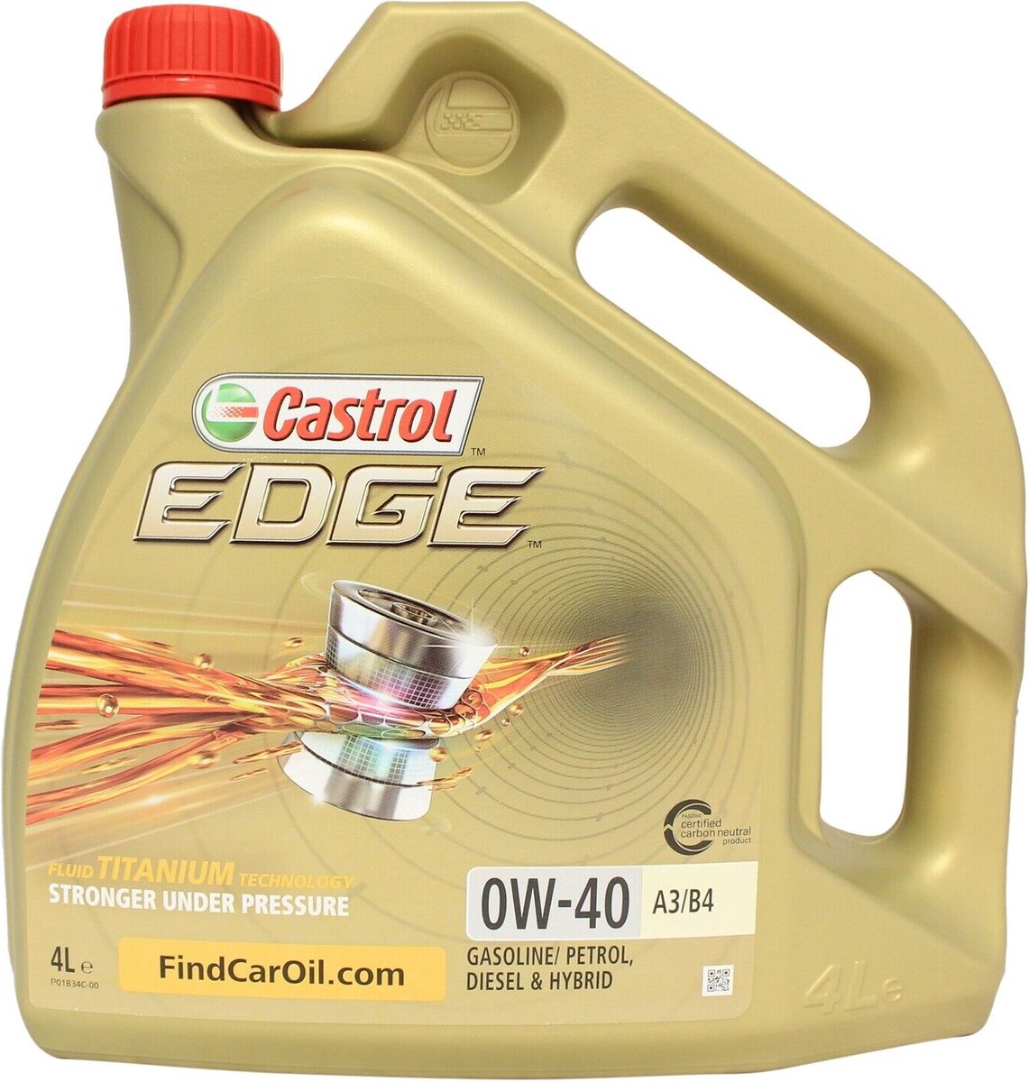 Motorolie Castrol Edge A3/B4 0W-40 4L | 15338F