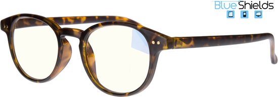 Foto: Blueshields tfd003 2 50 boston beeldschermbril leesbril blauw licht filter lens tortoise