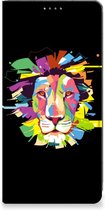 Book Case OPPO A57 | A57s | A77 4G Smart Cover Lion Color