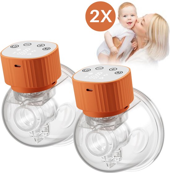  - Elektrische Dubbele Borstkolf - Handsfree & Draadloos - Incl. 5 moedermelk bewaarzakjes - Electrisch - BPA Vrij