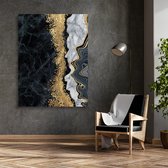 Luxe Canvas Schilderij Gold Powder | 100x150 | Woonkamer | Slaapkamer | Kantoor | Muziek | Design | Art | Modern | ** 2CM DIK! **