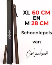 Calzadora® Schoenlepel Lang Combi - 60cm & 28cm lang - Schoentrekker - Duurzaam, sterk en prachtig - Set van 2 - Combi Lange Schoenlepel