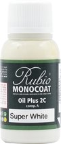 Rubio Monocoat Oil Plus 2C - Ecologische Houtolie in 1 Laag voor Binnenshuis - Super White, 20 ml