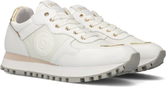 Liu Jo leren sneakers met glitters wit/multi