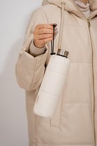 Equa Glazen Flessen Met Imitatieleer Gezwollen Beige