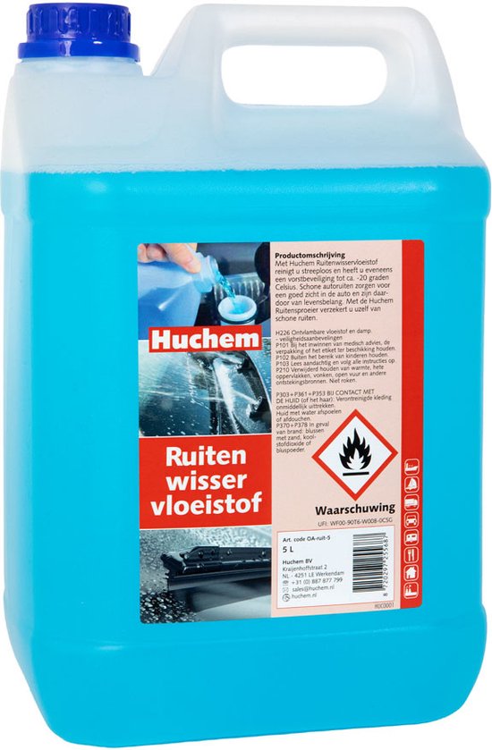 Huchem Ruitenwisservloeistof -5L | -20| Winter | Antivries | Screenwash