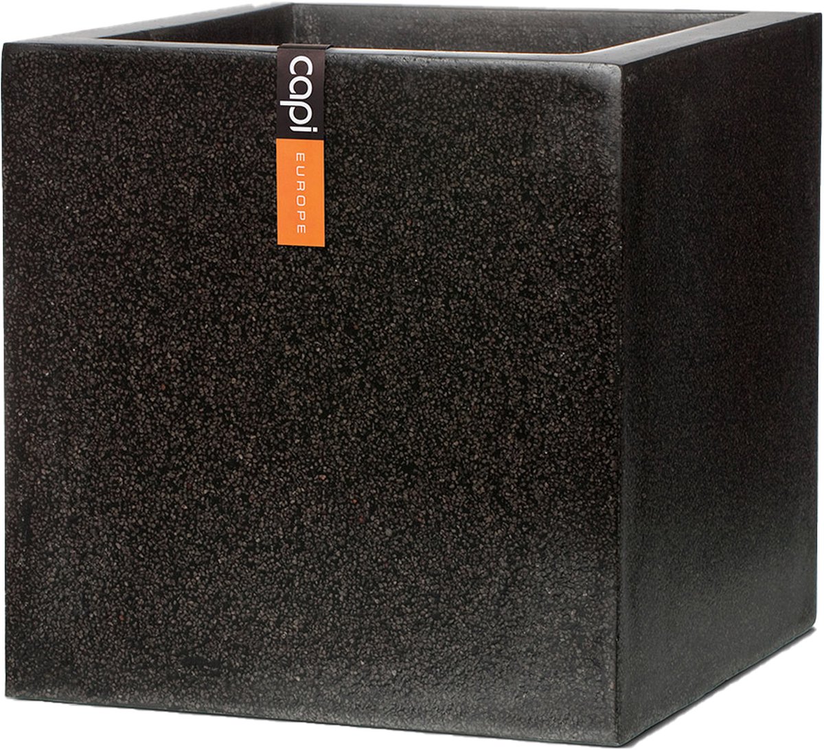 Capi Europe Pot de fleurs carré Terrazzo - 80x80 - Noir