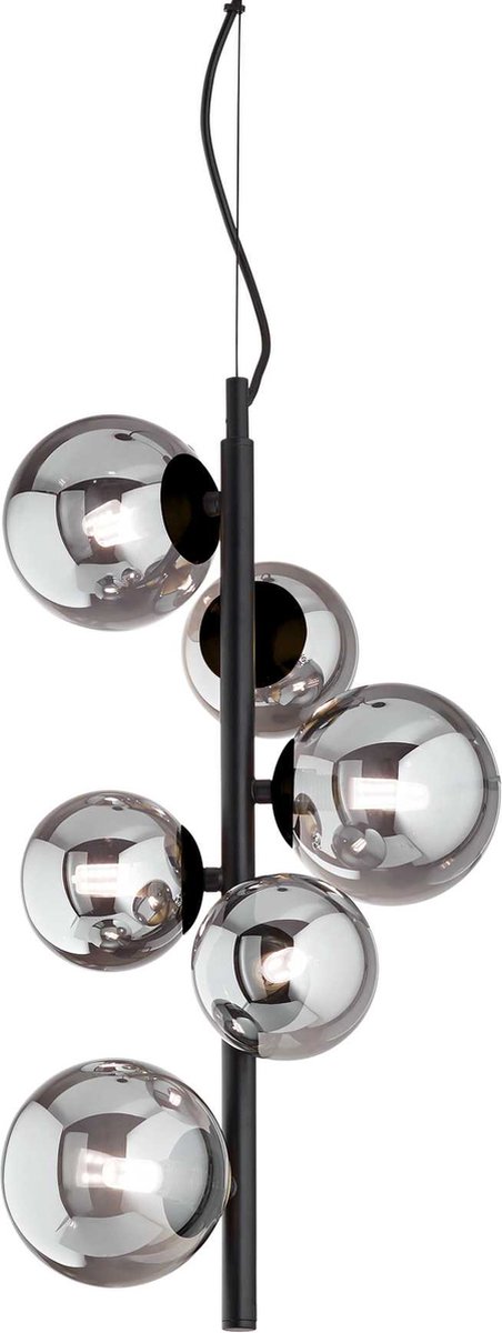 Ideal Your Lux - Hanglamp Landelijk - Metaal - G9 - Voor Binnen - Lamp - Lampen - Woonkamer - Eetkamer - Slaapkamer - Zwart