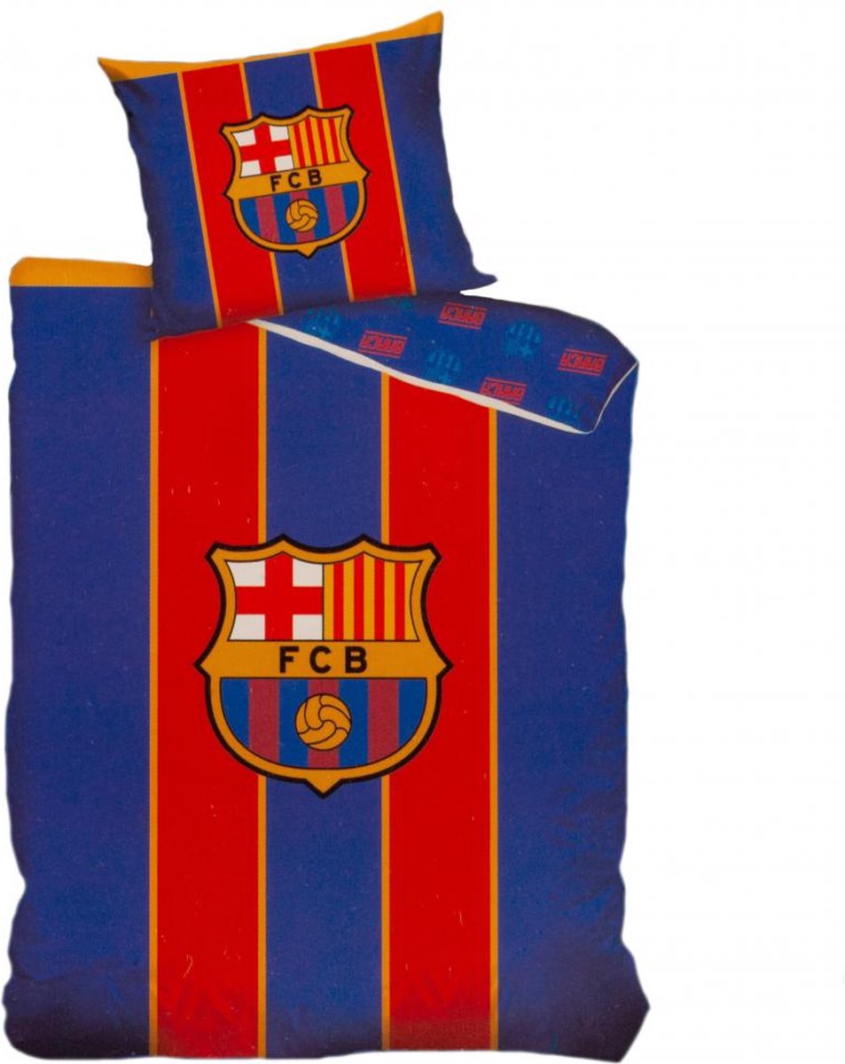 FC Barcelona dekbedovertrek 1 persoons strepen