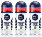 NIVEA MEN Deo Roller Sensitive Protect - Voordeelverpakking 3 x 50 ml