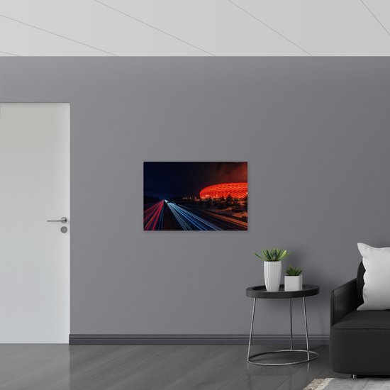 WallClassics - Poster (mat) - Arena at Night - Allemagne - 90x60 cm Photo sur papier poster avec un aspect mat