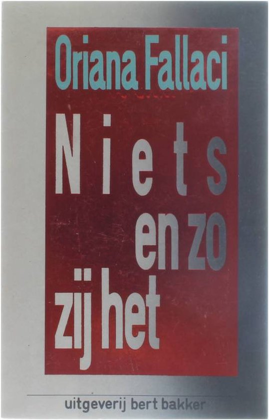 Omslag van Niets en zo zij het
