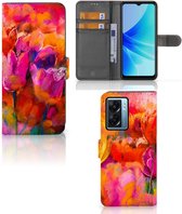 GSM Hoesje OPPO A77 5G | A57 5G Cover met Tekst Tulips