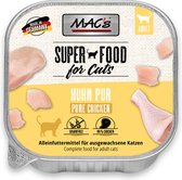 Mac's Nourriture pour chat Alimentation humide - Boite à viande 70% Viande de poulet 8 x 100g