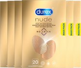 Bol.com Durex Condooms Nude - Latexvrij - 6x 20 stuks aanbieding