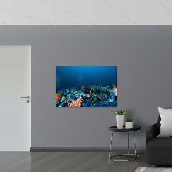 WallClassics - Drapeau - Corail Sous Water - 120x80 cm Photo sur Drapeau Polyester