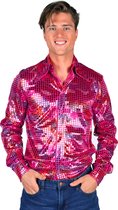 Chemise disco homme rose taille S