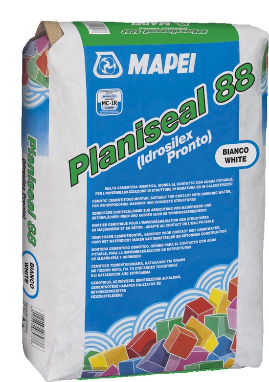 Mapei Planiseal 88 Cementmortel - Voor Waterdichting Van Metselwerk & Beton - Grijs - 25 kg - Mapei