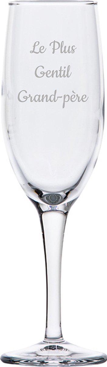 Champagneglas gegraveerd - 16,5cl - Le Plus Gentil Grand-père
