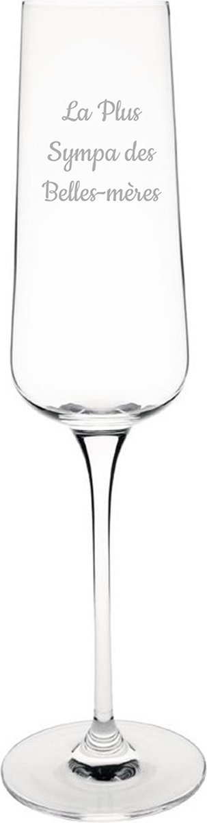 Champagneglas gegraveerd - 27cl - La Plus Sympa des Belles-mères