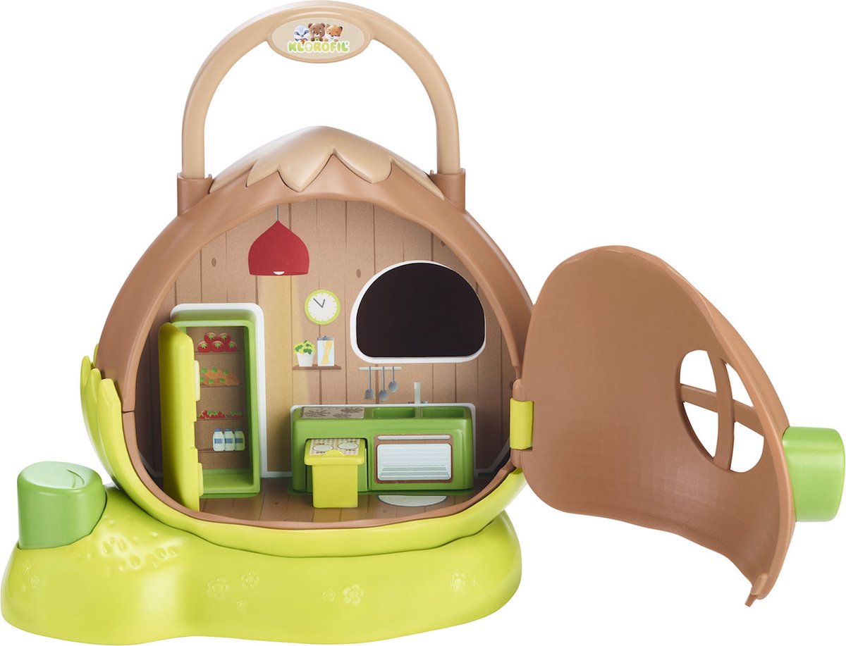 Klorofil Het Hazelnoothuis Speelset - Poppenhuis - Interactief kinderspeelgoed - Met figuur uit de "Raccoon" familie van wasberen - Speelgoed vanaf 18 maanden — afbeelding 13