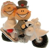 koppel op scooter jubileum bruiloft taarttopper taartdecorate decoratie huwelijk trouw