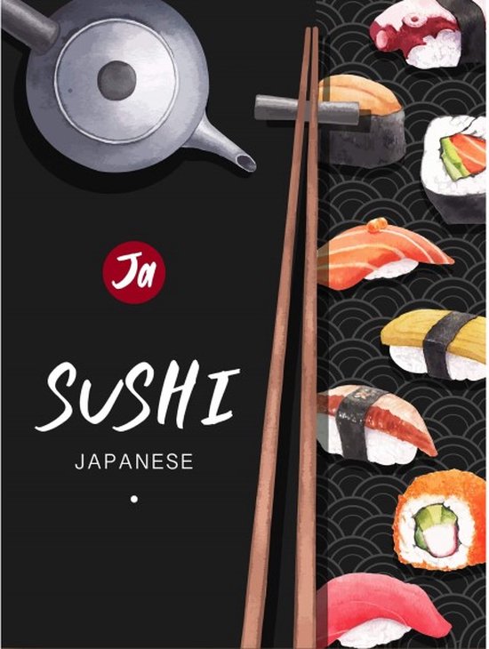 Wandbord Pub Cafe Decoratie Bord - Japanese Sushi