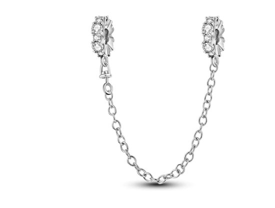 Charme pour Bracelet Pandora | Chaîne de sécurité Sparkle | Fleur |  Miroiter |... | bol.com
