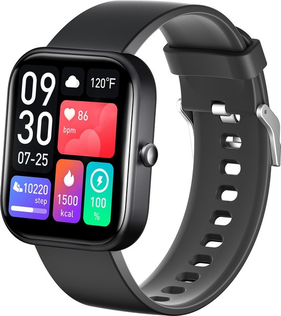 Où Trouver Montre Connectée Homme Femmes Intelligente Sport Etanche IP68  Smartwatch Fréquence Cardiaque Pour IOS Android Téléphone, Noir Le Moins  Cher