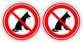 Honden niet toegestaan sticker set