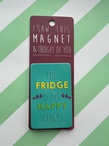 Koelkast magneet - Magnet - The fridge is my happy place - MA152